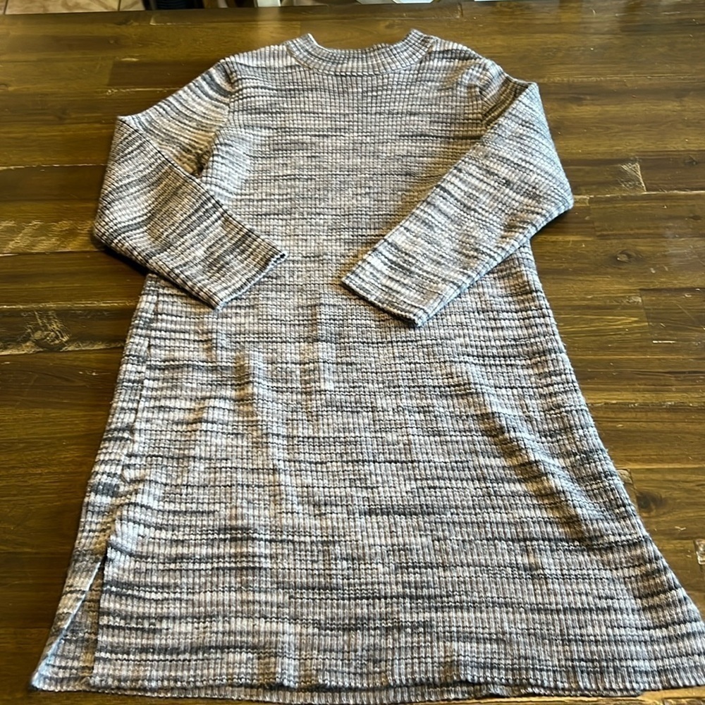 Zara Girl's Sweater Dress Ribbed Thermal Long Sleeve 8-9 Midi